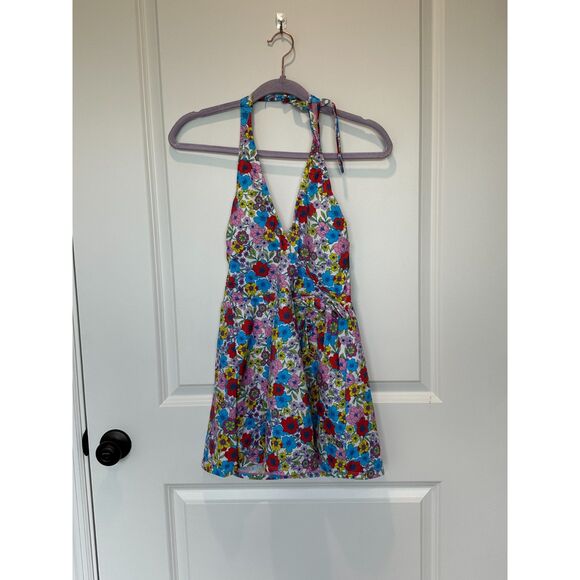NWT Draper James Floral Halter Faux Wrap Swimdress Size Medium - Picture 1 of 10